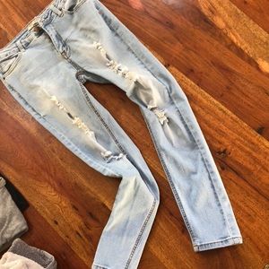 Distressed jeans